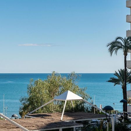 Seaview Beachfront Studio With Aqua Park & Balcony Benalmádena Exteriör bild